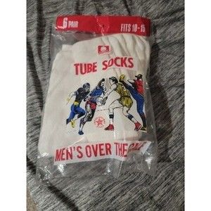 Vintage Tube Style Socks White 4 Pair Sizes Mens 10-15 Made In USA 80s 90s